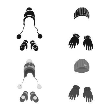 Giysi ve doku yalıtılmış nesne simgesi. Giyim ve hava koleksiyonu stok vektör çizim.