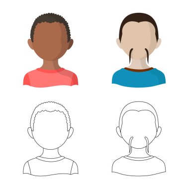 Kopyacı ve ikamet logo yalıtılmış nesne. Kopyacı ve hisse senedi için kültür vektör simge kümesi.