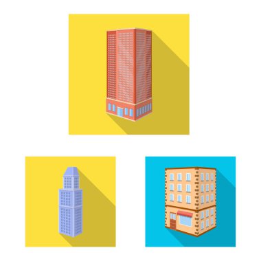 İnşaat ve yapı simge vektör Illustration. İnşaat ve Emlak hisse senedi simgesi için web topluluğu.