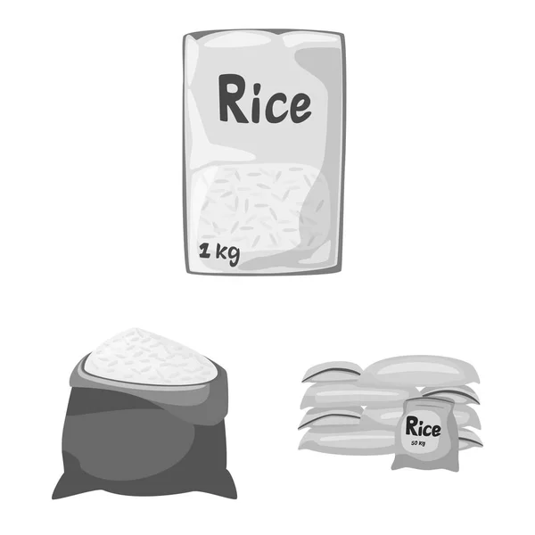 Diseño vectorial de alimentos y símbolo orgánico. Colección de alimentos y vector agrícola icono para stock . — Vector de stock