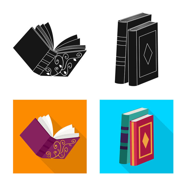 Векторный дизайн обучения и значок обложки. Сбор векторной иконки учебного и книжного магазина для склада
.