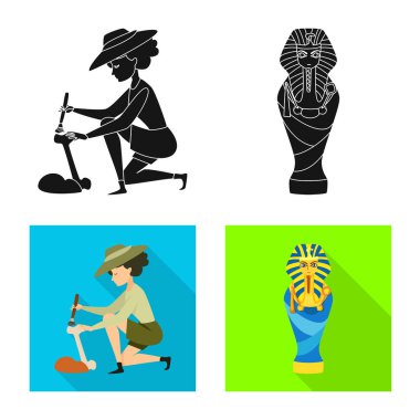 Hikaye ve öğeleri simge vektör Illustration. Web için hikaye ve öznitelikleri hisse senedi simgesi kümesi.