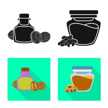 Sağlıklı ve sebze logo vektör Illustration. Sağlıklı topluluğu ve web için tarım hisse senedi simgesi.