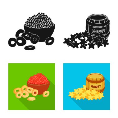 Tat ve Yelowstone logosu vektör tasarımı. Hisse senedi için tat ve organik vektör simgesi koleksiyonu.