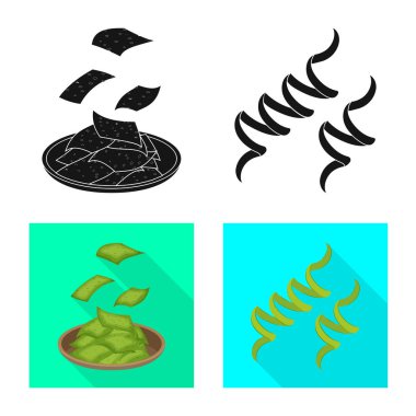 Protein ve deniz logo vektör Illustration. Protein ve web için doğal hisse senedi simgesi.