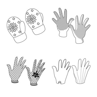 Aksesuar ve stil simge vektör Illustration. Aksesuar ve farklı hisse senedi vektör çizim topluluğu.