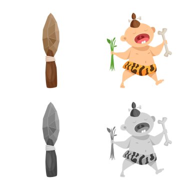 Evrim ve tarih öncesi işareti vektör Illustration. Evrim ve geliştirme vektör simgesini hissenin topluluğu.