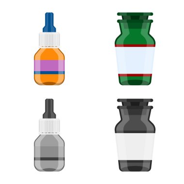 Perakende ve sağlık işareti yalıtılmış nesne. Perakende ve sağlık hisse senedi vektör çizim topluluğu.