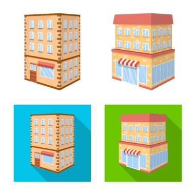 İnşaat ve yapı logo yalıtılmış nesne. İnşaat ve Emlak hisse senedi vektör çizim koleksiyonu.