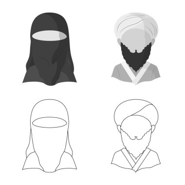 Kopyacı ve yerleşik simge vektör tasarımı. Kopyacı ve kültür hisse senedi simgesi web için set.