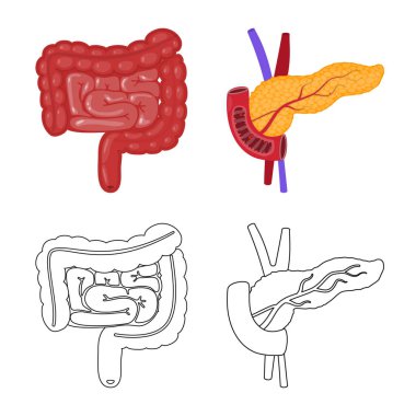 Biyoloji ve bilimsel işareti yalıtılmış nesne. Biyoloji ve laboratuvar hisse senedi vektör çizim seti.