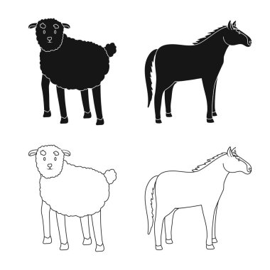 Üreme ve mutfak simgesi yalıtılmış nesne. Koleksiyon ıslahının ve organik hisse senedi vektör çizim.