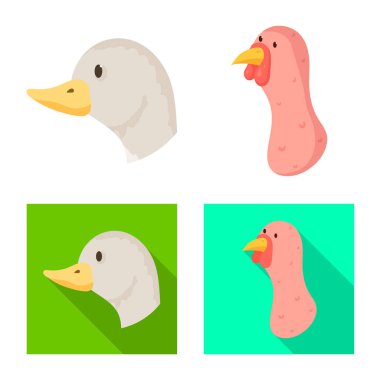 Tarım ve Hayvancılık simge vektör Illustration. Tarım ve organik hisse senedi simgesi web için set.