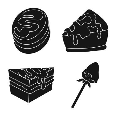 Tatlılık vektör tasarımı ve ürün logosu. Tatlılık ve tatlı stok vektör illüstrasyon koleksiyonu.