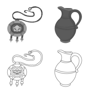 Kültür ve gezi simge vektör Illustration. Hisse senedi için kültür ve özgünlük vektör simge kümesi.