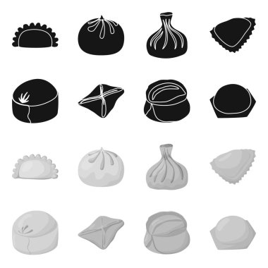 Ürünler ve pişirme simge vektör tasarımı. Ürünler ve web için meze hisse senedi simgesi.