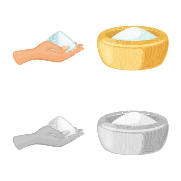 Ilustración vectorial de cocina y símbolo del mar. Colección de cocina y hornear símbolo de stock para la web . — Vector de stock