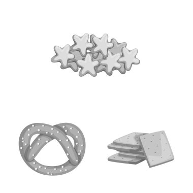 Ürün ve menü sembolünün vektör tasarımı. Web için ürün ve çubuk stok sembolü koleksiyonu.