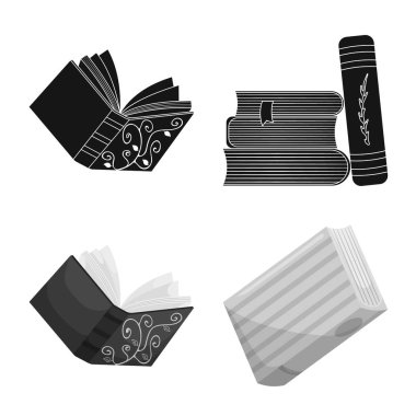 Eğitim ve kapak simge vektör Illustration. Eğitim ve kitabevi hisse senedi vektör çizim.