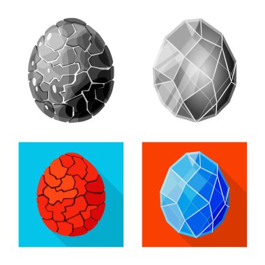 Hayvan ve tarih öncesi simge vektör tasarımı. Hisse senedi için hayvan ve sevimli vektör simge topluluğu.