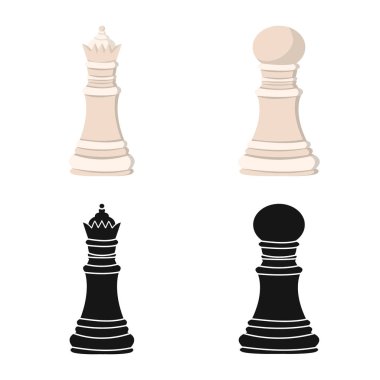 Şah mat ve ince ikon vektör çizim. Şah mat ve hedef vektör simgesini hissenin topluluğu.
