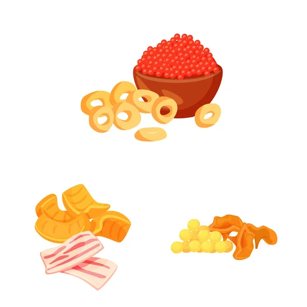 Vector design of food and product icon. Collection of food and party vector icon for stock. — Stock Vector