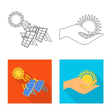 Yenilik ve teknoloji logo vektör Illustration. Yenilik ve doğa hisse senedi simgesi web için set.