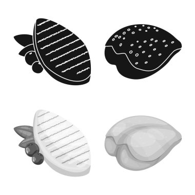 Ürün ve kümes hayvanları logo vektör tasarımı. Ürün ve tarım hisse senedi vektör çizim seti.