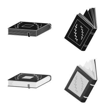 Eğitim ve kapak simge vektör Illustration. Eğitim ve hisse senedi için kitapçı vektör simge kümesi.