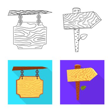 Ham vektör tasarımı ve orman sembolü. Ham topluluğu ve parke hisse senedi vektör çizim.