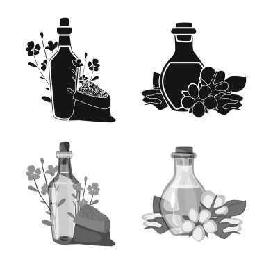 Sağlıklı ve sebze işareti vektör tasarımı. Sağlıklı kümesi ve web için tarım hisse senedi simgesi.