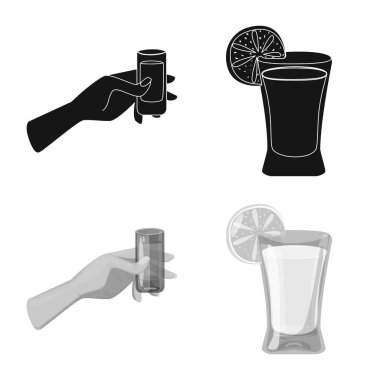 Kafe ve Latin simge vektör tasarımı. Kafe ve web için ulusal hisse senedi simgesi.