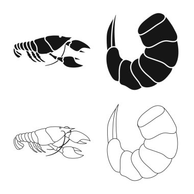 Meze ve okyanus logo vektör Illustration. Meze koleksiyonu ve hisse senedi için incelik vektör simgesi.