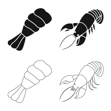 Meze ve okyanus simge vektör Illustration. Meze ve incelik hisse senedi simgesi için web topluluğu.