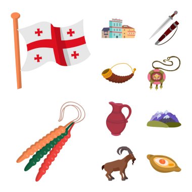 Kafkasya'nın vektör tasarımı ve gelenekleri işaretidir. Kafkasya seti ve web için öznitelikleri stok sembolü.