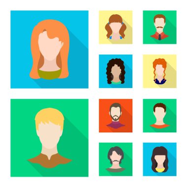 Avatar ve kukla işareti vektör tasarımı. Hisse senedi için avatar ve şekil vektör simge topluluğu.