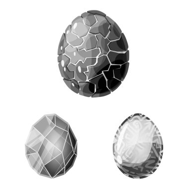 Canavar ve fantezi işareti Vektör illüstrasyon. Web için canavar ve büyük stok sembolü seti.