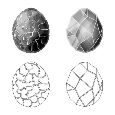 Hayvan ve tarih öncesi simge vektör Illustration. Hisse senedi için hayvan ve sevimli vektör simge topluluğu.