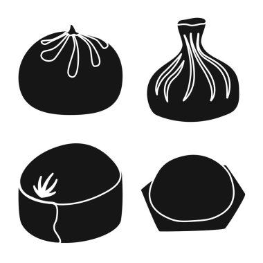 Mutfak ve meze işareti Vektör illüstrasyon. Stok için mutfak ve gıda vektör simgesi koleksiyonu.