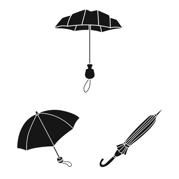 Vector ontwerp van het weer en het regenachtige pictogram. Collectie van weer en regen voorraad vector illustratie. — Stockvector