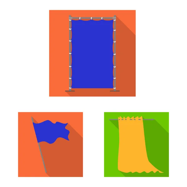 Ilustração vetorial de tecido e símbolo branco. Conjunto de tecido e apresentação ilustração vetor estoque . — Vetor de Stock