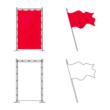 Doku ve sunum logo vektör tasarımı. Doku ve medya hisse senedi vektör çizim seti.