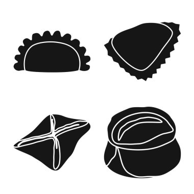 Mutfak ve meze simgesinin vektör tasarımı. Mutfak ve gıda stok vektör çizim koleksiyonu.