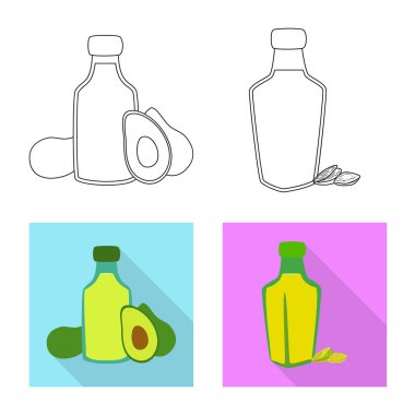 Sağlıklı ve sebze logosu yalıtılmış nesne. Tarım hisse senedi vektör çizim ve sağlıklı topluluğu.