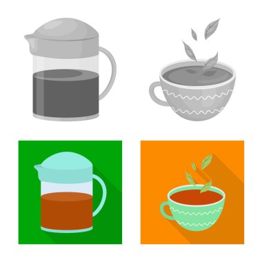 Sağlıklı ve çiçek simgesi yalıtılmış nesne. Sağlıklı ve degrade hisse senedi vektör çizim topluluğu.