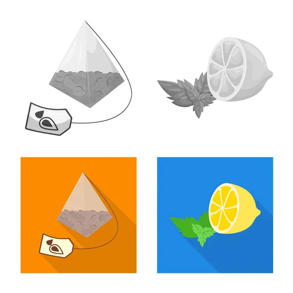 Ilustración vectorial del logotipo sano y floral. Conjunto de ícono de vector saludable y gradiente para stock . — Vector de stock