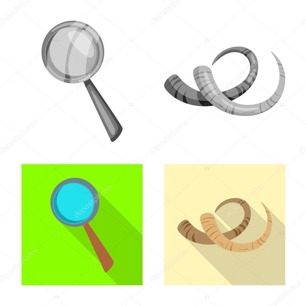 Vector design of story and items sign. Set of story and attributes stock symbol for web.