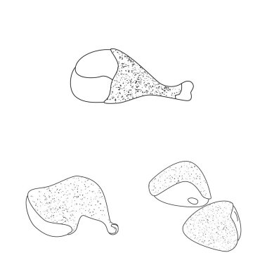 Gıda ve ızgara logo yalıtılmış nesne. Gıda ve kuş hisse senedi simgesi için web topluluğu.