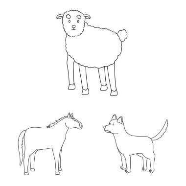 Ev yapımı ve kırsal işareti vektör tasarımı. Stok için ev yapımı ve tarım vektör simgesi seti.