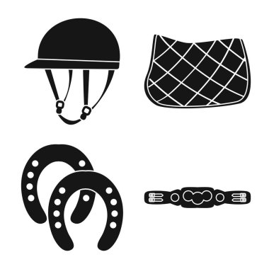 Spor ve rekabet simgesinin izole nesne. Stok için spor ve Binicilik vektör simgesi koleksiyonu.